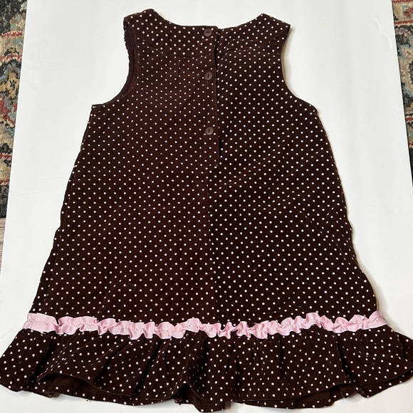 Samara Cute Brown Polka Dot Dress With Dog A-27 - Picture 5 of 6